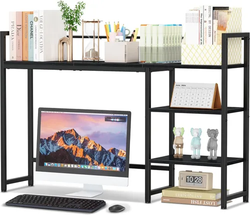Vista 16 de Snughome Estante de Escritorio, Gabinete de Escritorio de 38.6" para Monitor de Computadora, Estante Organizador de Escritorio, Estante