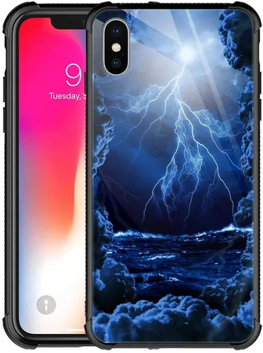 Vista 13 de CARLOCA Funda compatible con iPhone XR, iPhone XR para niños, hombres y jóvenes, diseño de nebulosa espacial, a prueba de golpes, antiarañazos
