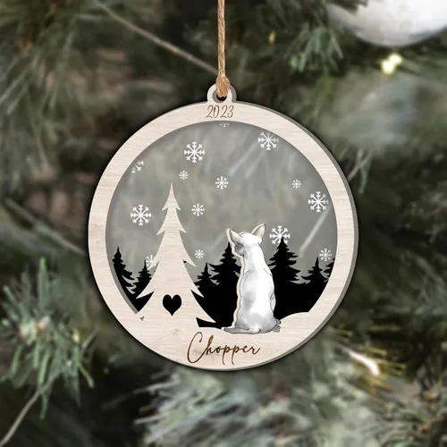 Vista 297 de Nazenti Adorno de Navidad conmemorativo personalizado, regalo personalizado de recuerdo de perro, condolencias por pérdida de mascotas, sabueso