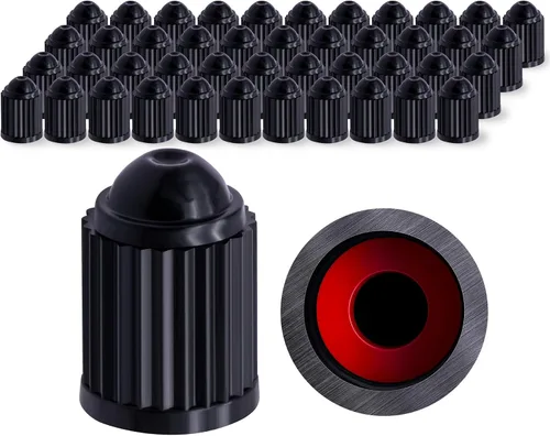 Vista 18 de 10 piezas de tapas de válvula de neumático TPMS con vástago largo, tapas de válvula de rueda de plástico negro para TPMS TR20008, tapas de vástago