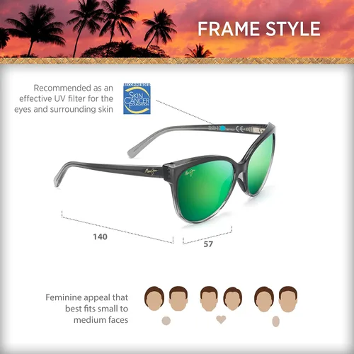 Vista 6 de Maui Jim Gafas de sol polarizadas 'Olu'Olu para mujer