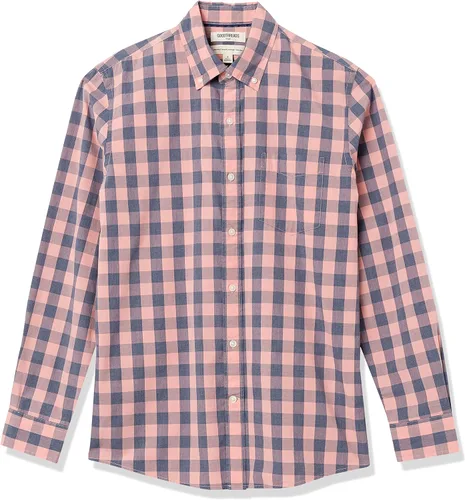 Vista 7 de Marca Tienda Goodthreads - Camisa de popelina a cuadros con manga larga y ajuste estándar para hombre