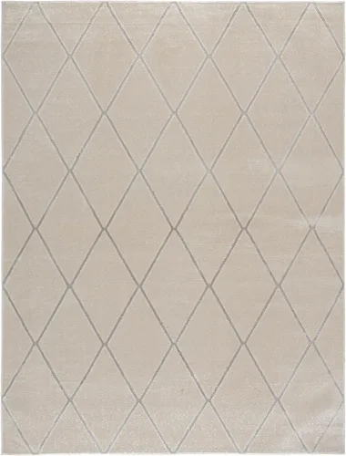 Vista 2 de SAFAVIEH - Alfombra de colección Revive, 9' x 12', beige, diseño enrejado, no se desprende y de fácil cuidado, ideal para áreas de alto tráfico