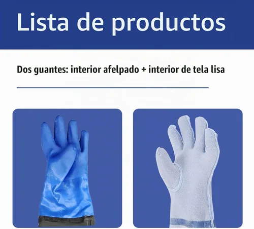 Vista 2 de 2 pares de guantes largos de goma de PVC resistentes a los productos químicos, longitud del codo, guantes impermeables resistentes para lavar