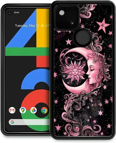Vista 18 de Compatible con Google Pixel 4A 5G Mobile Case Creative Acrylic Back Panel Silicona Edge Case Slim Protección Especialmente para Google Pixel 4A 5G