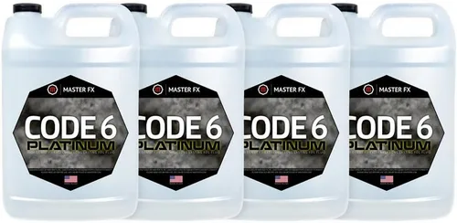 Vista 9 de Code 6 Platinum - Líquido de niebla prémium - Líquido de niebla a base de agua de alta densidad y larga duración para máquinas de 400 a 2000 vatios.
