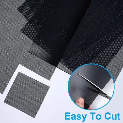 Vista 5 de Pndeyo 2 hojas de malla para ojos de traje de peluche de 0,5 mm en blanco, malla de ojos de PVC impermeable e imprimible, hoja en blanco