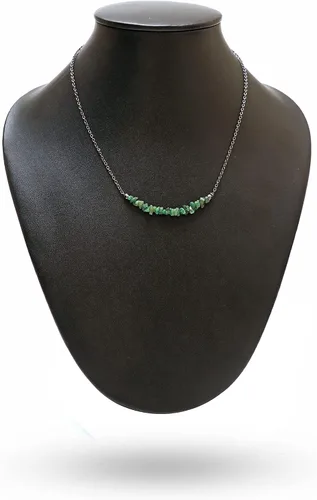 Vista 2 de Gempires - Collar de barra de chips naturales, cristales curativos de energía, regalo de cumpleaños, regalo para ella, joyería de piedras preciosas