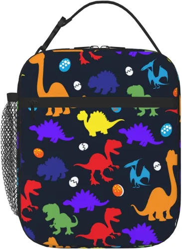 Vista 15 de Bolsa de almuerzo divertida para niños con pelotas deportivas, bolsa reutilizable para baloncesto, fútbol, fútbol americano y béisbol, lonchera