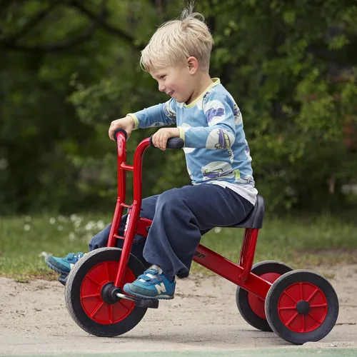 Vista 7 de Winther Viking Tricycle Kids Ride On, rojo, mediano, 24.5 pulgadas