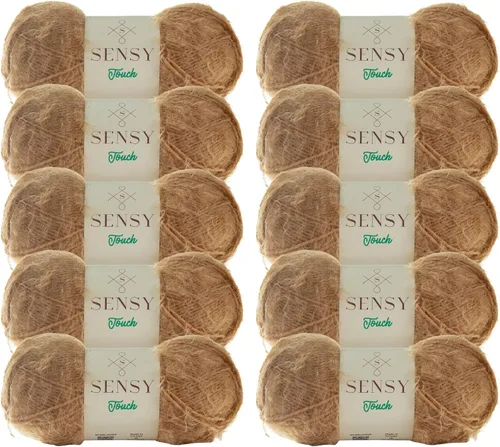 Vista 37 de Sensy Touch - Ovillo de lana, 3.5 onzas, 268 yardas, calibre 3 claro (blanco)