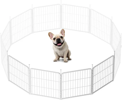 Vista 23 de SunsGrove Corralito para perros de interior, 24 pulgadas, 2 paneles, corralito de juego para cachorros, para interiores, fácil instalación, valla