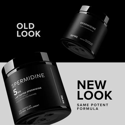 Vista 3 de Toniiq Suplementos de espermidina ultra concentrados de 500 mg para hombres y mujeres - espermidina no sintética estandarizada a no menos del 1% - 5