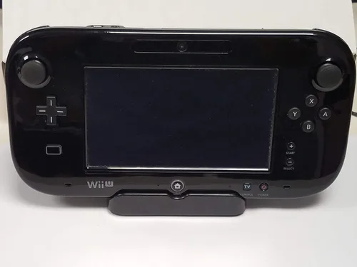 Vista 3 de Reemplazo oficial de Nintendo Wii U Gamepad Negro - Embalaje a granel