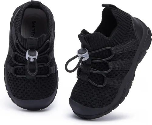 Vista 3 de BMCiTYBM Zapatos para bebé niño y niña, tenis antideslizantes suaves y ligeros, zapatos para caminar de primer paso, 6, 9, 12, 18, 24 meses