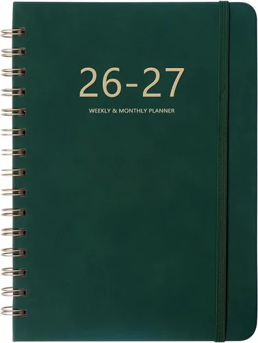 Vista 12 de Agenda académica 2026-2027, agenda semanal y mensual, julio de 2026 a junio de 2027, 6.4 x 8.5 pulgadas, cubierta de piel sintética, agenda anual