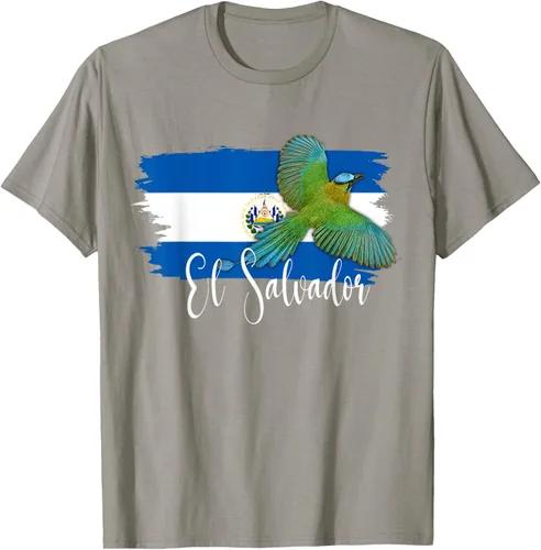 Vista 35 de Camiseta con la bandera de El Salvador, mapa de El Salvador, camiseta de Salvador para mujer, Negro