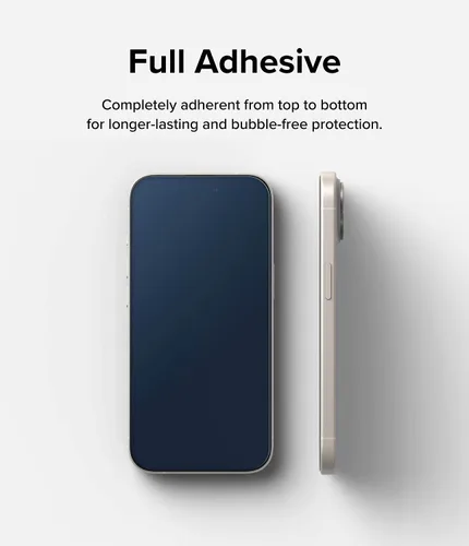 Vista 8 de Ringke Vidrio de cubierta completa [súper fácil de instalar] compatible con iPhone 15, compatible con fundas, inastillable, dureza 9H, vidrio
