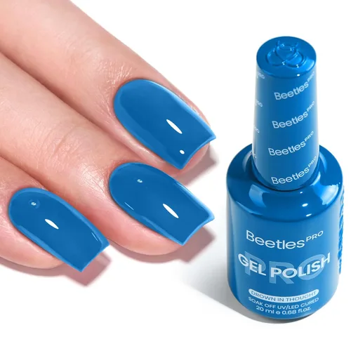 Vista 33 de Beetles PRO - Esmalte de gel blanco, color blanco de 0.7 fl oz A - Creme White Ansiedad de calma
