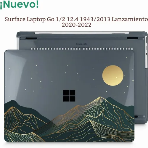 Vista 3 de Mektron Funda para laptop Microsoft Surface GO 3 de 12.4 pulgadas, compatible con Go 2/1, versión 2022-2020, modelo 1943/2013, carcasa rígida