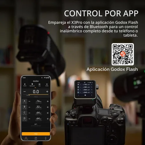 Vista 6 de GODOX X3 Pro S X3Pro-S TTL - Disparador de flash inalámbrico para Sony, transmisor de flash con pantalla táctil inalámbrica de 2.4G, compatible