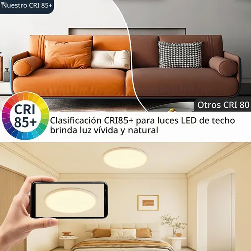 Vista 7 de MOONSEA Lámpara de techo regulable de montaje empotrado de 16 pulgadas para cocina