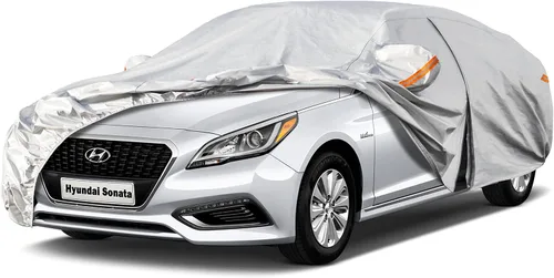 Vista 32 de Kayme Funda de automóvil de 6 capas para Audi A4 Sedan (2011-2023), impermeable para todo tipo de clima, cubierta exterior completa, protección
