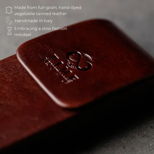 Vista 4 de Time Resistance Estuche de cuero para gafas - Estuche rígido de cuero para gafas - Hecho en Italia