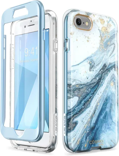 Vista 10 de i-Blason Cosmo Series - Funda diseñada para iPhone SE 2020/iPhone 7/iPhone 8, [protector de pantalla integrado] elegante funda protectora
