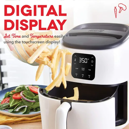 Vista 4 de DASH Tasti-Crisp - Freidora de aire digital con tecnología AirCrisp, ajustes preestablecidos, control de temperatura y función de apagado