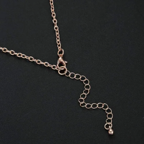 Vista 6 de Hapibuy Juego de joyas de novia para mujer y novia, collar de cristal y aretes colgantes, para vestido de graduación, Cristal, Circonita cúbica