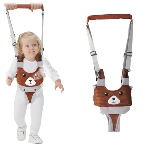 Vista 15 de IULONEE Andador de bebé, arnés de mano para niños pequeños, ayudante, cinturón protector, para actividades infantiles, ajustable, de pie, ayudante