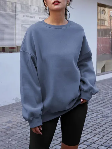 Vista 3 de AUTOMET Sudaderas con capucha para mujer, cuello redondo, suéteres de gran tamaño, informales, cómodos, ropa de moda de otoño 2023