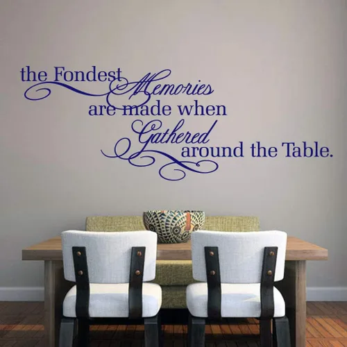 Vista 5 de Sweetums Signatures - Adhesivo de pared para comedor, cocina - Los recuerdos más grandes, pegatina reunidos alrededor de la mesa - Varias opciones