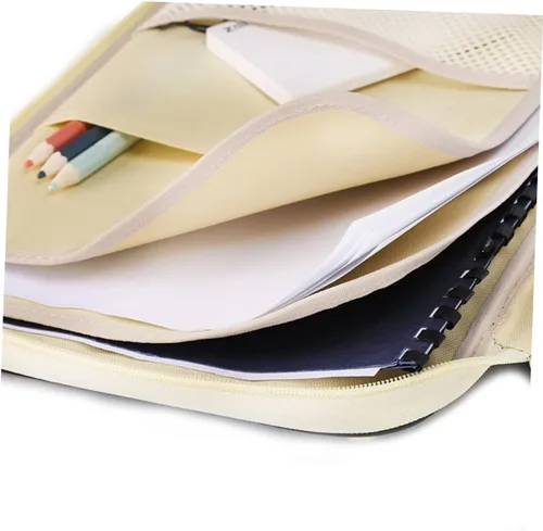 Vista 8 de VALICLUD Maletín con cremallera Estuche de almacenamiento de negocios Portafolio Organizador de archivos de negocios Paquete de archivos