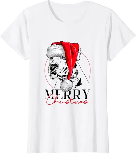 Vista 16 de Camiseta divertida de Papá Noel Dogo Argentino para perro de Feliz Navidad, Blanco