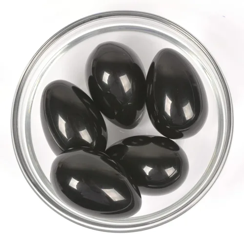 Vista 4 de Justinstones Huevo de obsidiana negra natural, cristal curativo, meditación de chakras, piedra de decoración de oficina en casa con soporte de piedra