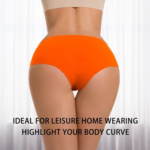 Vista 4 de LALESTE Ropa interior de algodón sin costuras para mujer, calzones invisibles sin línea de bragas, paquete de 6