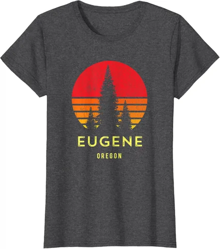 Vista 6 de Camiseta Eugene Oregon, Negro, S