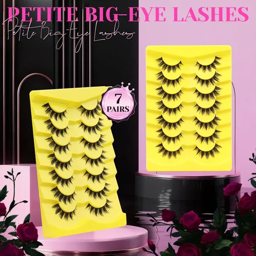 Vista 8 de Veleasha Manga Lashes Anime Pestañas postizas Tiras de pestañas puntiagudas