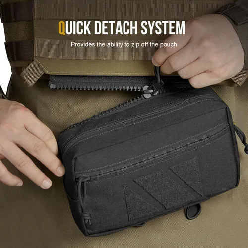 Vista 6 de OneTigris Drop Pouch, Dangler Bag Tactical with Hook and Loop Panel for Vest Chest Rig Plate Carrier