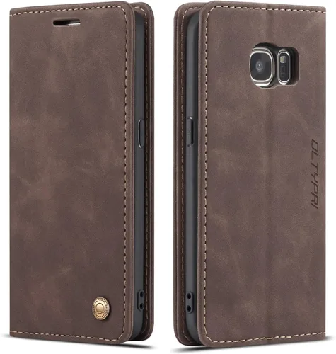 Vista 8 de Funda de cuero estilo cartera vintage para Samsung S