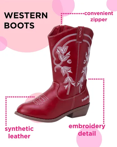Vista 2 de Bebe Botas vaqueras para niñas botas vaqueras clásicas del oeste niñoniña Coñac
