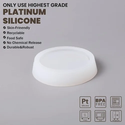 Vista 3 de BOOWAN NICOLE Molde de silicona para posavasos de platillo,Molde de plato de jabón de cemento,Molde de soporte de jabón de concreto para ducha