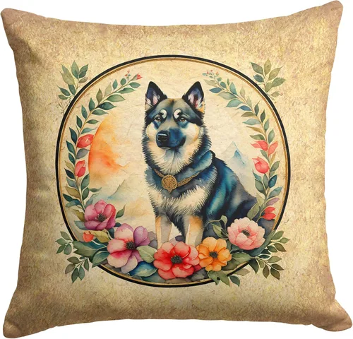 Vista 48 de Caroline's Treasures DAC2072PW1414 Affenpinscher and Flowers - Almohada decorativa de tela, lavable a máquina, para interiores y exteriores