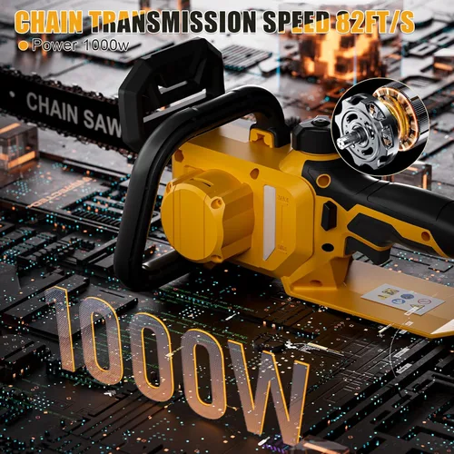 Vista 4 de Motosierra inalámbrica 3 en 1 para batería Dewalt de 20 V máxima, sierra de cadena portátil de mano de 12 pulgadas/8 pulgadas/6 pulgadas, 1000 W