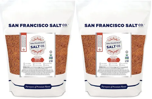 Vista 2 de Sal orgánica con sabor a tocino, 2 libras. por San Francisco Salt Company