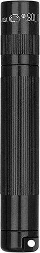 Vista 5 de Maglite Solitaire linterna incandescente, usa 1 pila AAA, se presenta en una caja plateada