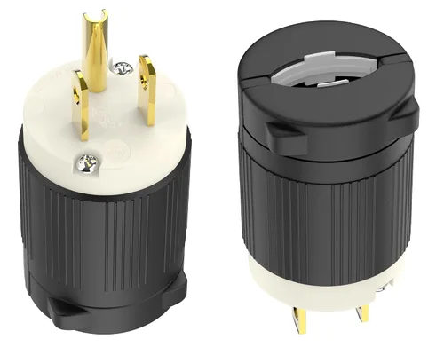 Vista 12 de Cable de extensión NEMA 5-15P con certificación UL para reparación de extremos de repuesto macho de 15 amperios, 110, 120, 125 voltios, 3 puntas, 2