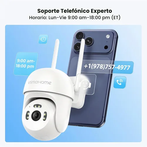 Vista 9 de Cámara de seguridad para exteriores de 4 MP, cámara WiFi de 2.5 K para sistema de seguridad del hogar, cámara exterior con cable enchufable Blanco-2